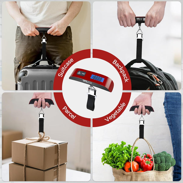 Luggage Scale, Dr.Meter Luggage Weight Scale Backlight LCD Display PS02 110Lb/50Kg Electronic Balance Digital Postal Travel Accessories with