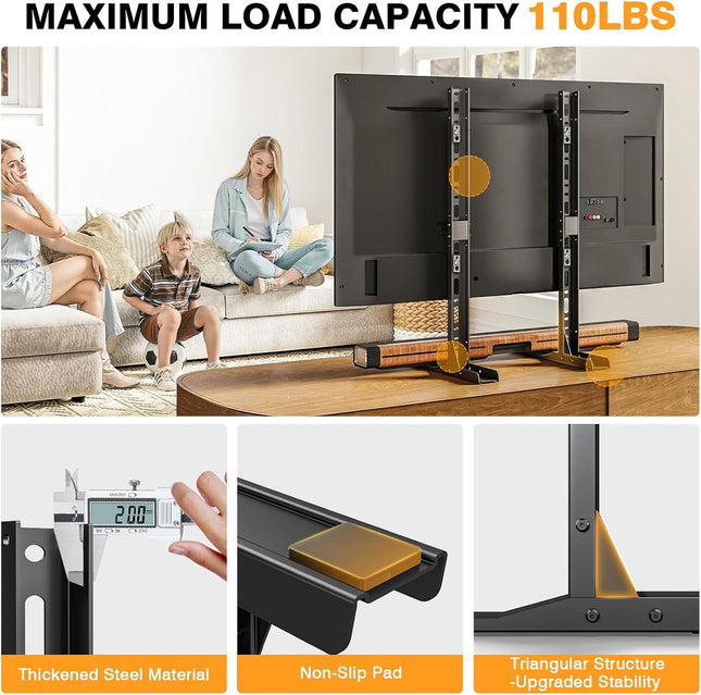 TAVR Universal Table Top TV Stand Base TV Legs for Most 22 32 37 40 42 47 50 55 65 LCD LED Plasma Flat Screen Tvs, Heigh