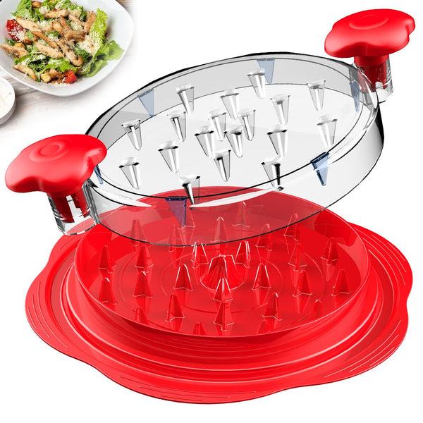 SURETIVIAN Chicken Shredder Tool Twist Large Chicken Breast Shredder with Brush&Fork, Visible Meat Shredder Machine, Anti-Slip Strip, Ergonomic
