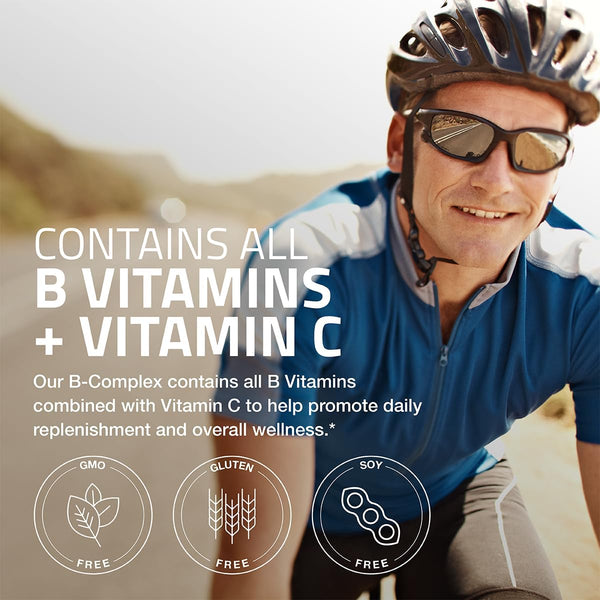 Bronson Vitamin B Complex with Vitamin C - Immune Health, Energy Support & Nervous System Support - Non-Gmo, 250 Vegetarian Capsules