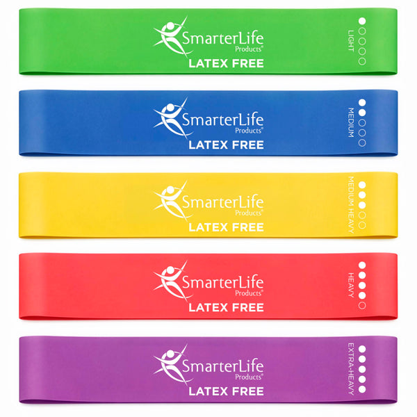 Smarterlife Resistance Bands for Working Out, Non-Latex Exercise Bands for Women, Men, 5 Extra Wide Workout Bands for Weight Loss, Home Gym, Booty