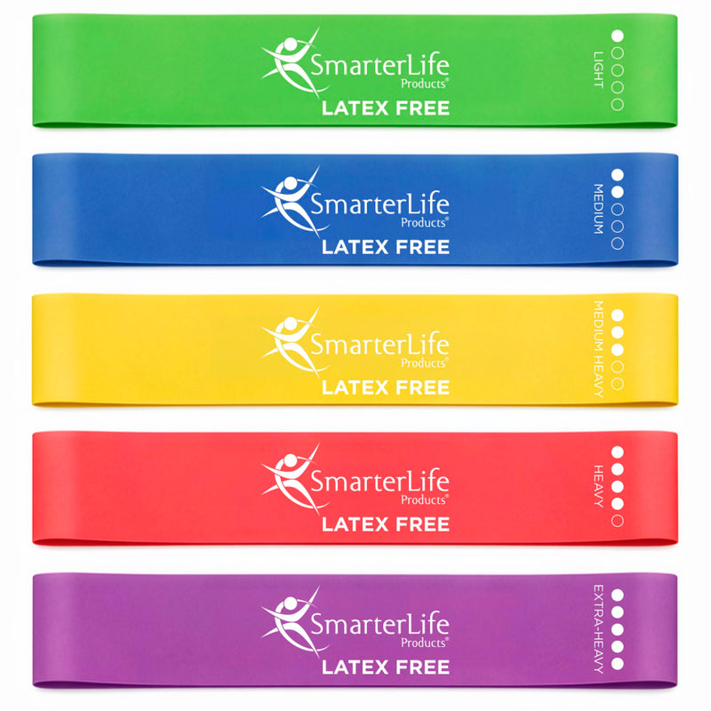 Smarterlife Resistance Bands for Working Out, Non-Latex Exercise Bands for Women, Men, 5 Extra Wide Workout Bands for Weight Loss, Home Gym, Booty