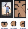 Hoikwo 18 Packs 3.5X5 Small Black Multi Picture Frames Set for Family Photos, Artwork, Light Weight Bulk 3.5 by 5 Frames Pack for Wall Hanging and