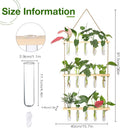 XXXFLOWER Wall Hanging Propagation Station with Wooden Stand 15 Tubes Beige 15 Tube Vases
