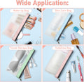 Timart Clear Pencil Pouch-3 Pack, Clear Pencil Case, Pen Holder with Zipper for Kids, Makeup Pouch, Kids Pencil Pouch for Office School Supplies
