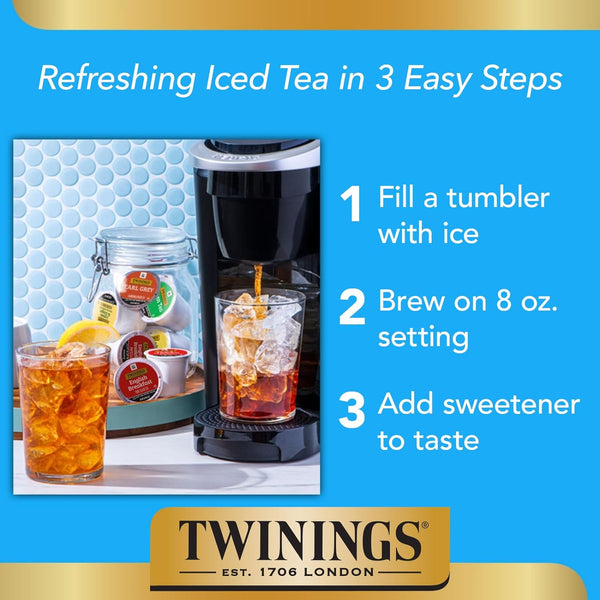 Twinings Lemon & Ginger Herbal Tea K-Cup Pods for Keurig, 24 Count (Pack of 1), Tangy & Spicy, Naturally Caffeine-Free, Enjoy Hot or Iced Lemon &