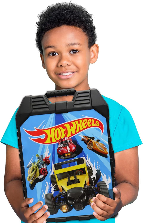 Tara Toys Hot Wheels 48-Car Storage Case – Durable Plastic Carrying Case with Handle for Die-Cast Toy Cars, Fits 1:64 Scale Vehicles, Organizer