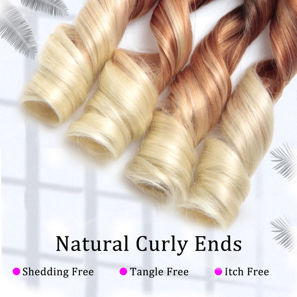 French Curl Braiding Hair, 1B/30/613, 12 Inch, 8 Packs | French Curl Crochet Braids, Curly Braiding Hair, Skin-friendly Bouncy Synthetic knotless