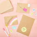 Best Paper Greetings Blank A7 Kraft Brown Paper & Envelopes for Card Making - 5 x 7 in & 5.25 x 7.25 in, 50 Pack, Brown - Bulk Blank Notecards