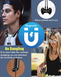 ZXQ Wireless Bluetooth Neckband Headphones 100 Hours Long Playtime,Around The Neck Bluetooth Earbuds with Microphone,Waterproof Sport