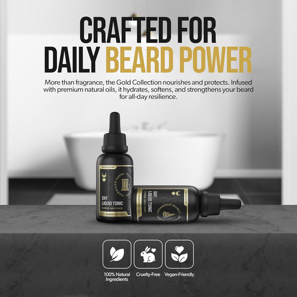 The Beard Struggle - Day Liquid Tonic Beard Oil - Silver Collection (Alfheim'S Forests) - Beard Oil for Men - Moisturize, Softens Hair, Reduces