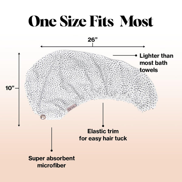 Kitsch Microfiber Hair Towel Wrap for Women – Micro Dot Micro Dot 1 Count