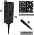 LVXINLI 2 Sets Artificial Cemetery Flowers,Memorial Flowers,Beautiful Arrangements for Headstones,Black Plastic vase with Drainage Hole Long