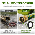 SmoTecQ 30 Pack Garden Hose Washers with Self-Locking Tabs - Heavy Duty Rubber Seals for 3/4" Hose Fittings, Stay-in-Place Design Prevents Falling