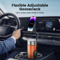 Cup Holder Phone Mount for Car, Universal 360Â° Adjustable Gooseneck Cell Phone Cup Holder Expander for Car Truck Compatible with Iphone Samsung &
