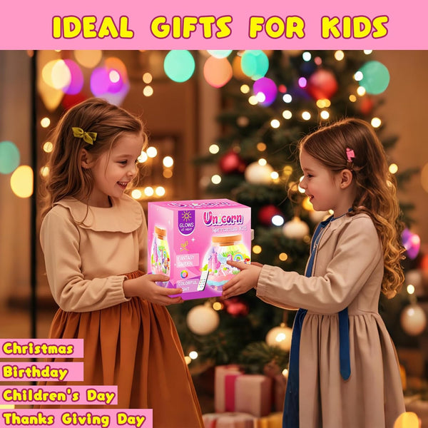 Unicorn Terrarium Kit for Kids, Unicorn Toys for Girls Age 4-6, Arts and Crafts Birthday Gift for Kids Ages 4 5 6 7 8 9 10 Year Old, Unicorn