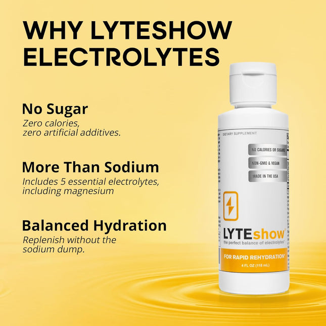 Lyteshow Electrolyte Drops Sugar-Free for Hydration and Immune Support - 40 Serv