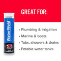 J-B Weld 8277 WaterWeld Epoxy Putty Stick - 2 oz. 2 oz - 1 Pack