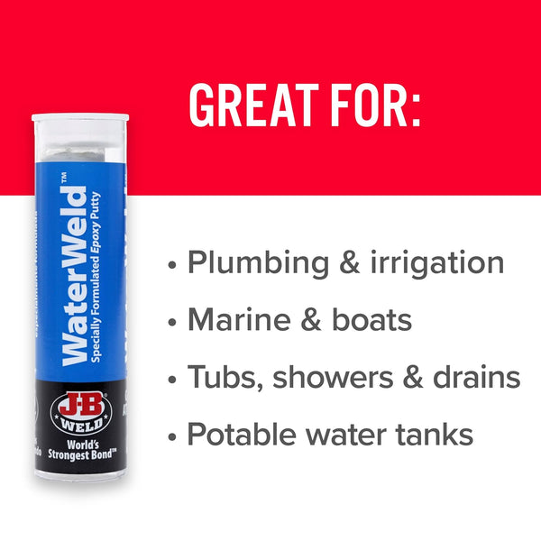 J-B Weld 8277 WaterWeld Epoxy Putty Stick - 2 oz. 2 oz - 1 Pack