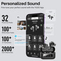 TOZO Hybrid Active Noise Cancelling Wireless Earbuds with 6 Mics AI Clear Call Ear Buds 55H Playtime with LED Display 32 Preset Eqs via APP
