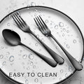 Set of 12, Stainless Steel Dinner Forks and Spoons Silverware Set, Heavy-Duty Forks (8 Inch) and Spoons (6.7 Inch) Cutlery Set, Dishwasher Safe