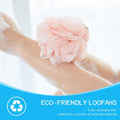 Loofah Sponge Shower Loofahs Bath Sponges Mesh Balls for Women Men Bathing Accessories Body Wash Back Scrubber 50G 4 Colors Soft Pouf Body