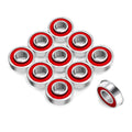 XiKe Flanged Ball Bearings ID 5/8" x OD 1-3/8", 10 Pcs | Applicable for Lawn Mower, Wheelbarrows, Windwill, Wagon, Carts & Hand Trucks Wheel