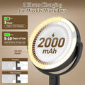 Makeup Mirror with Lights, Double Sided 1X/20X Magnifying Mirror with Light, Rechargeable 3 Color Lights and Adjustable Brightness, 360ÃÂ° Rotation