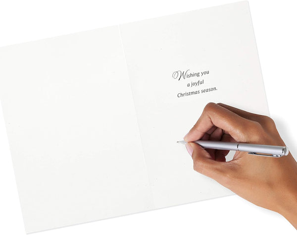 Hallmark Image Arts Christmas Boxed Cards Assortment, Elegant Lettering (4 Designs, 24 Cards with Envelopes) Red and Green Elegant Lettering