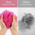 BTYMS 4 Pieces Shower Loofahs Bath Sponges 60G Bath Scrunchies Mesh Pouf Exfoliating Loofa for Body Washing