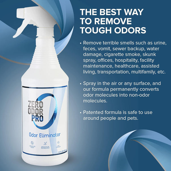 Zero Odor Pro - Commercial Strength Eliminator Odor Neutralizer, Room Deodorizer Odor Eliminator Musty Smell - Strongest Odor Eliminator Trigger