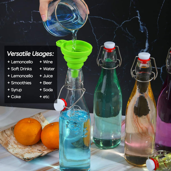 ZEBEIYU 32oz Beer Bottle,Swing Top Glass Kombucha Bottles with Stoppers for Brewing, Beverages, Smoothies, Kefir, Beer, Soda, Juicing, Kombucha,