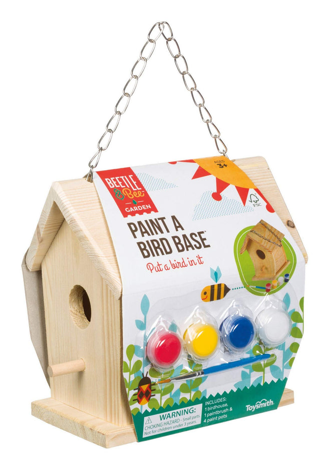 Beetle & Bee Paint a Bird Base, Backyard Birdhouse Kit, Bird House Painting Kit 