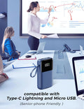 Portable Charger with Built in Cable, 15000mAh Power Bank, 22.5W Fast Charging, 6 Outputs, Slim Travel Essential Battery Pack with LED Display,