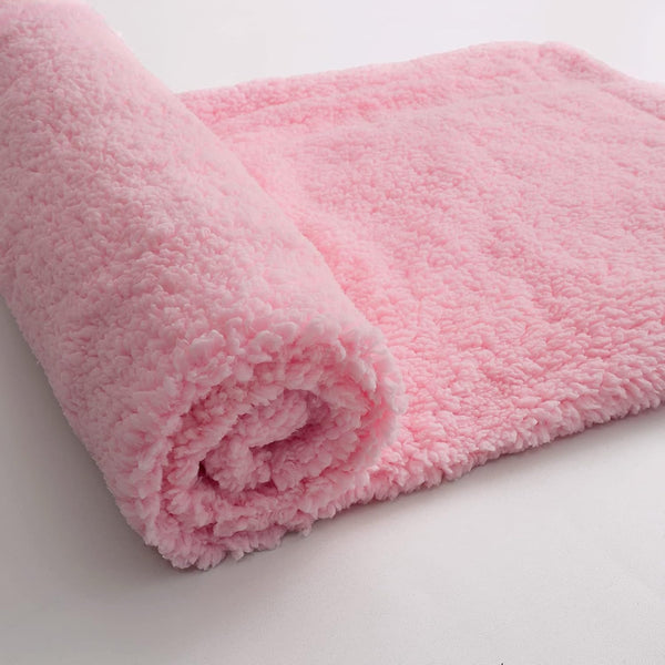 BENRON Light Pink Throw Blankets, Soft Shaggy Fuzzy Sherpa Cute Baby Pink Throw Cozy Fluffy Faux Fur Blankets for Bed Couch Sofa Washable, 50"x60"