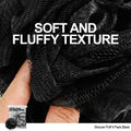 WhaleLife Bath Loofah Sponge for Shower - Body Scrubber 4-Pack Black Modern; Minimalist; Matte; Solid Black