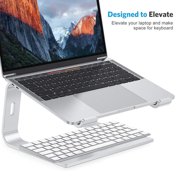 OMOTON Laptop Stand, Detachable Mount for MacBook Air/Pro Dell HP Silver