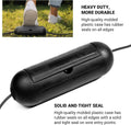 4 Pack Extension Cord Protective Cover Set (Black) | Indoor Outdoor Water-Resistant Holder for Holiday String Lights and Wires | Capsule Shaped