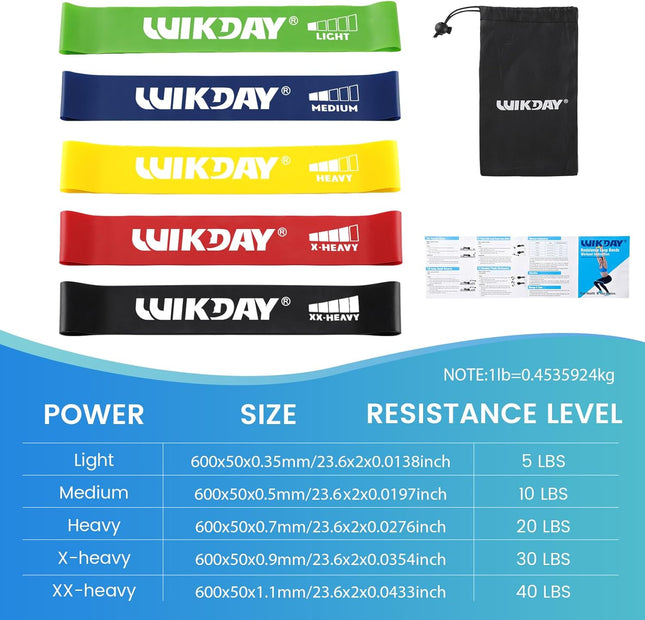 Resistance Bands for Working Out Exercise Loop Bands Workout Bands Set for Men Women Body Stretching, Crossfit Training,