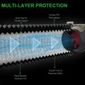 HealSmart Dryer Vent Hose 4 inch 8 feet Flexible Aluminum Foil Ducting, Four-Layer Protection, with 2 Clamps for HVAC Ventilation, Non-Insulated,