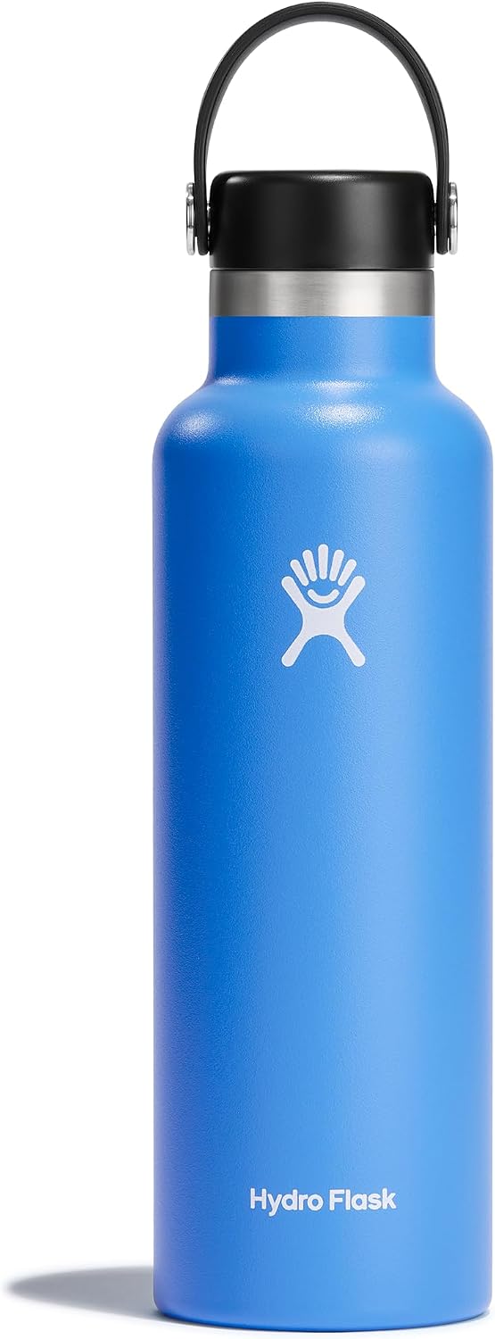 Hydro Flask Water Bottle - Insulated Stainless Steel - Non Spill, Leakproof in 21 Oz Cascade Blue
