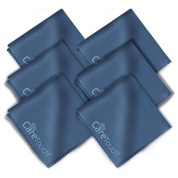 Care Touch Microfiber Cleaning Cloths, 6 Pack - Cleans Glasses, Lenses, Phones, Screens, Other Delicate Surfaces - Large Lint Free Microfiber