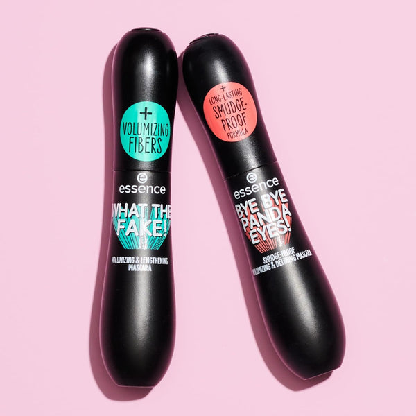 Essence | What the Fake! Volumizing & Lengthening Fiber Mascara | Paraben Free | Cruelty Free (Pack of 1)