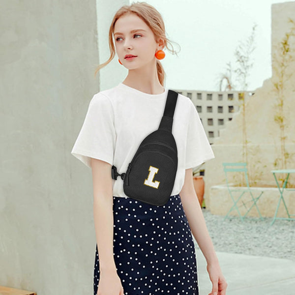 Small Corduroy Sling Bag Initial Crossbody Bag Fanny Pack for Girls Personalized Birthday Gifts for Teen Girls Gifts