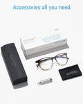 ANRRI Blue Light Blocking Glasses Anti Eye Strain Computer Glasses Filter UV400 Lightweight Frame Eyeglasses for Women Men A1 Tortoise Clear