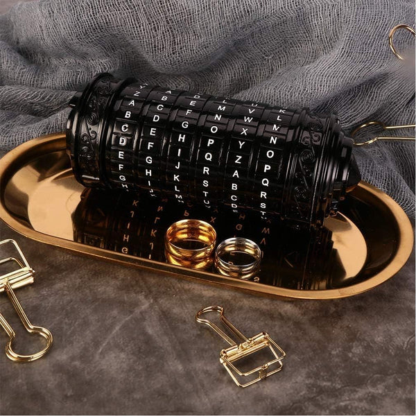 Cryptex Da Vinci Code Mini Cryptex Lock Puzzle Boxes with Hidden Compartments Anniversary Valentine's Day Romantic Birthday Gifts for Her Gifts