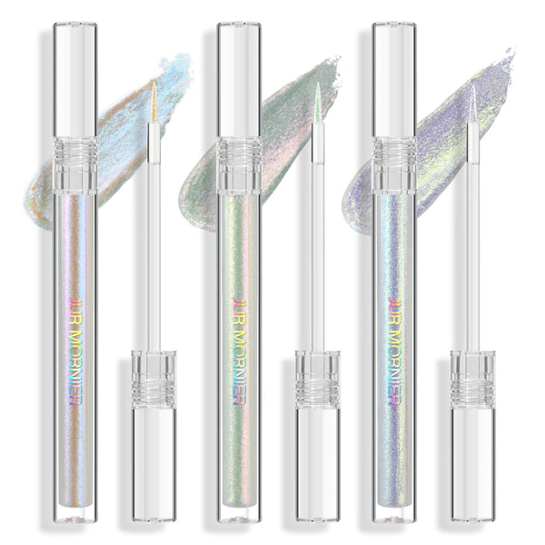 Multichrome Liquid Eyeshadow Set, 3 Colors Multi-Dimensional Eye Liner Makeup, High Pigment Waterproof Metallic Eyeshadow