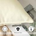MIULEE Pack of 2 Decorative Outdoor Waterproof Pillow Covers Garden Cushion Sham Throw Pillowcase Shell for Spring Patio Tent Couch 16X16 Inch