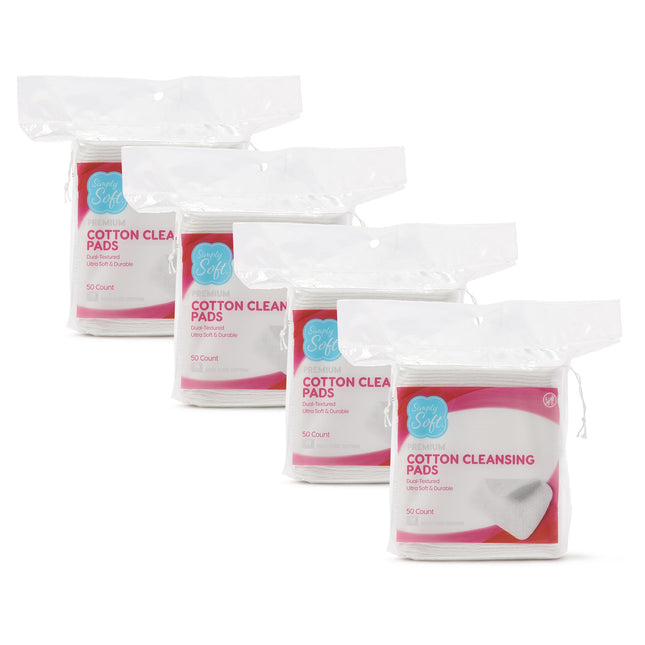 Simply Soft Premium Jumbo Cotton Cleansing Pads, 100% Pure Cotton, Large 3.5 x 4.5 Cotton Pads (200 Count) 3.5 Inch x 4.