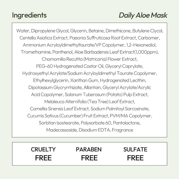 LAPCOS Aloe Sheet Mask, Daily Face Mask with Cucumber and Aloe Gel to Calm and Moisturize Skin, Korean Beauty Favorite, 5-Pack